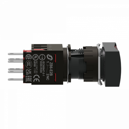 Harmony XB6 - bouton-pous. lum. - Ø16mm - à imp. affleurant - 24V - 1O - rouge