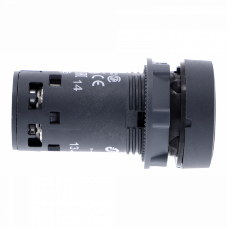 Harmony bouton-poussoir affleurant - Ø22 - noir - 1F - blanc Flèche bas