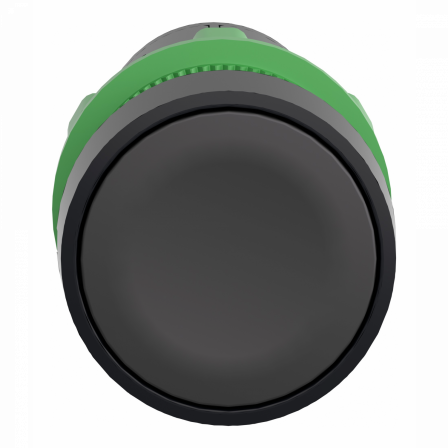 Harmony bouton-poussoir affleurant - Ø22 - noir - 1O+1F