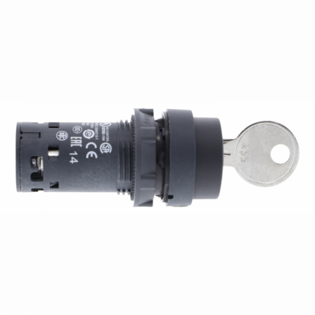 Harmony bouton-tournant - Ø22 - noir - à clé - 3 positions - 2F