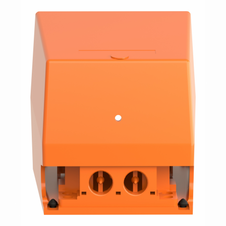 Preventa XPER - inter. à pied - simple - avec capot - métal.- orange - 2O+2F