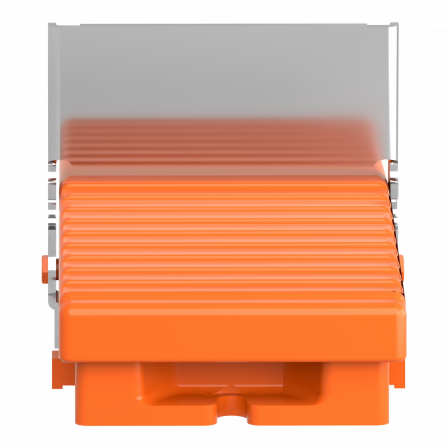 Preventa XPER - inter. à pied - simple - sans capot - métal.- orange - 1O+1F