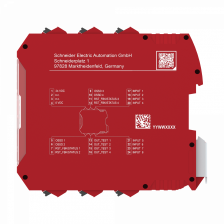 CPU-8 entrées de sécurite-4 OSSD simples-bornier à ressort
