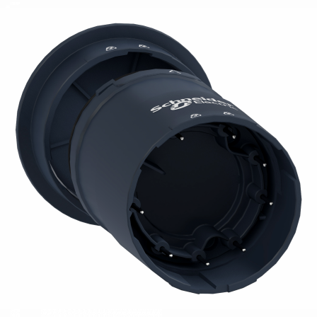 Harmony XVU - embase alim avec couvercle - Ø60 - noir - 24VACDC