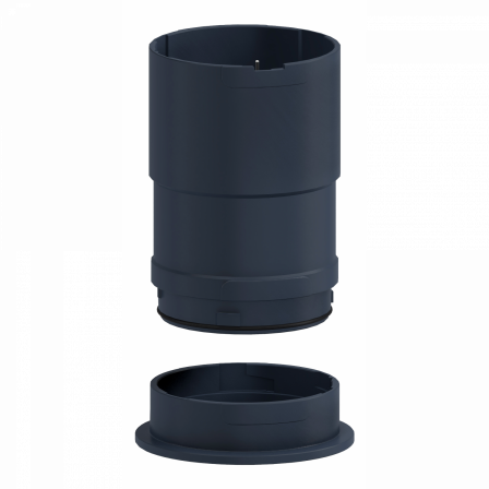 Harmony XVU - embase alim avec couvercle - Ø60 - noir - 24VACDC