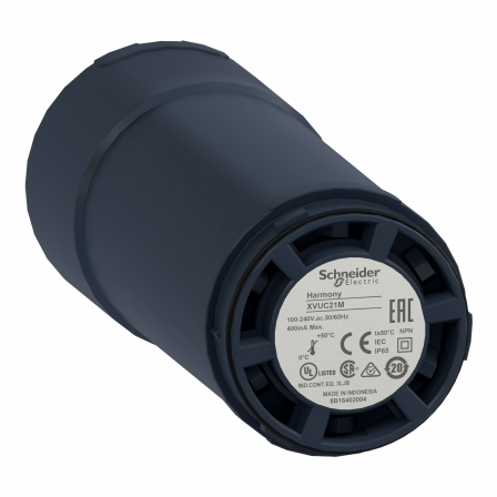 Harmony XVU - embase alim avec couvercle - Ø60 - noir - 100V à 240VAC - PNP