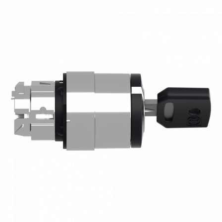 Harmony XB4 - tête bouton tournant à clé 455 - Ø22 - 2 pos à rap. - retr G