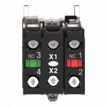 Harmony XB4 - corps bouton poussoir lumineux BA9s - 1O+1F - 250V max - vis étr