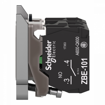Harmony XB4 - corps bouton poussoir lumineux BA9s - 1O+1F - 250V max - vis étr