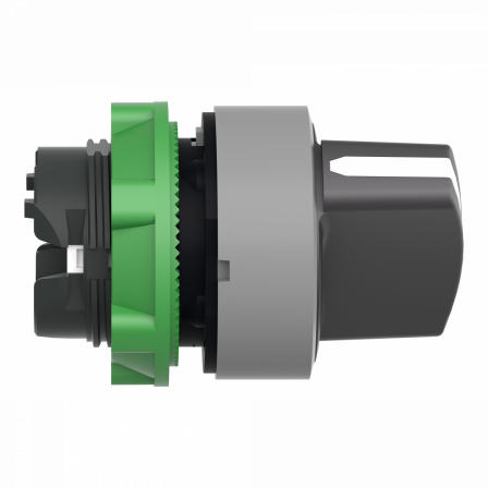 Harmony XB5 - tête de bouton tournant - Ø22 - col grise - 2 pos à rap. - noir