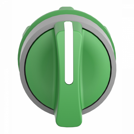 Harmony XB5 - tête bouton tournant - Ø22 - col grise - 3 pos rap D au C - vert