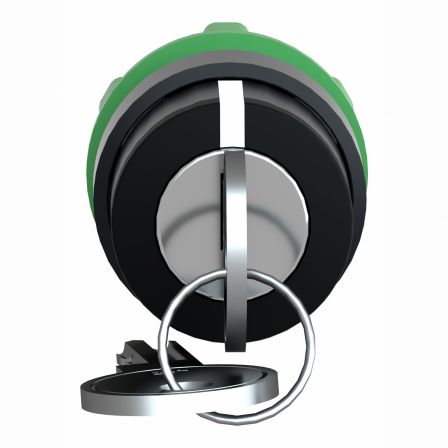 Harmony XB5 - tête bouton tournant à clé 455 - Ø22 - 2 pos fix - retr G