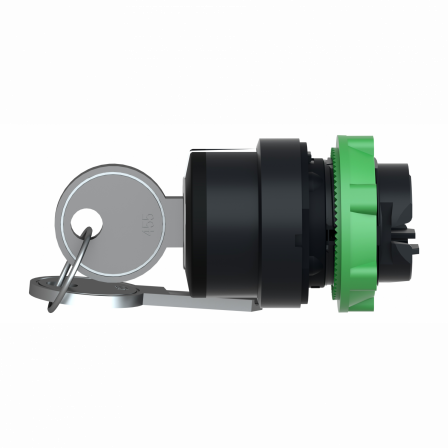 Harmony XB5 - tête bouton tournant à clé 455 - Ø22 - 2 pos fix - retr G