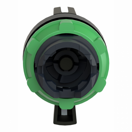 Harmony XB5 - tête bouton tournant à crosse - Ø22 - 3 pos rap C - noir