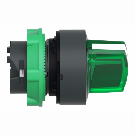Harmony XB5 - tête bouton à manette lumineux - Ø22 - 2 pos fix - vert