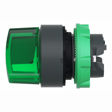 Harmony XB5 - tête bouton à manette lumineux - Ø22 - 2 pos fix - vert