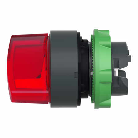 Harmony XB5 - tête bouton à manette lumineux - Ø22 - 2 pos fix - rouge