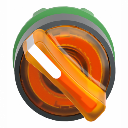 Harmony XB5 - tête bouton à manette lumineux - Ø22 - 2 pos fix - orange