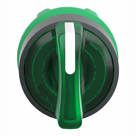 Harmony XB5 - tête bouton à manette lumineux - Ø22 - 3 pos fix - vert
