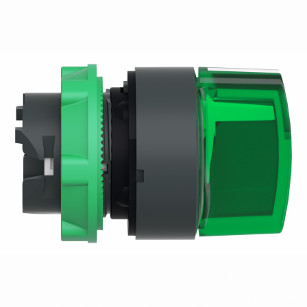 Harmony XB5 - tête bouton à manette lumineux - Ø22 - 3 pos fix - vert