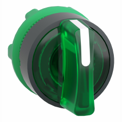 Harmony XB5 - tête bouton à manette lumineux - Ø22 - 3 pos fix - vert