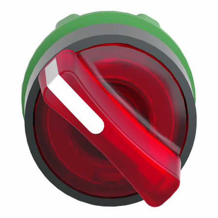 Harmony XB5 - tête bouton à manette lumineux - Ø22 - 2 pos fix - rouge