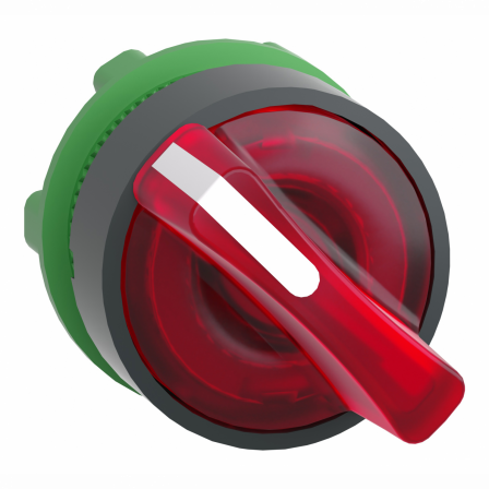 Harmony XB5 - tête bouton à manette lumineux - Ø22 - 2 pos fix - rouge