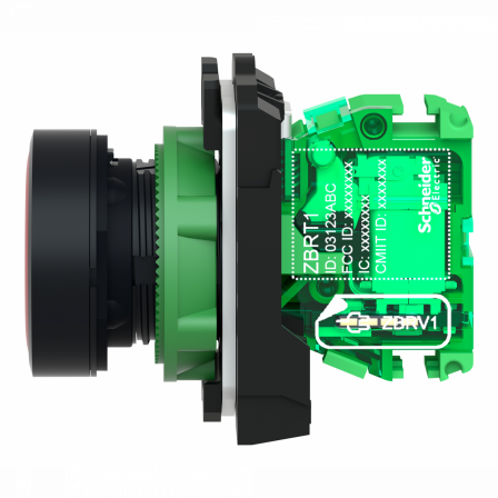 Harmony émetteur sans pile & sans fil avec tête plastique Ø22 mm capsule rouge