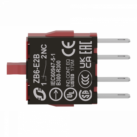 Harmony ZB6 - bloc contact pour bouton - Ø16mm - 1O - alliage d'argent