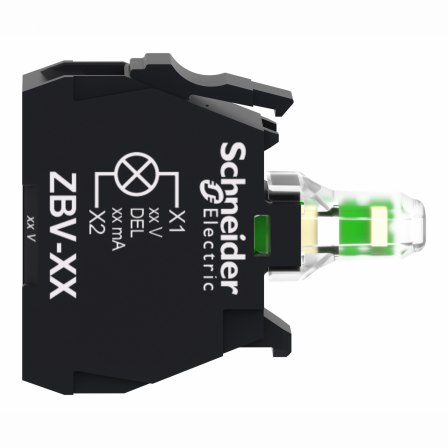 Harmony - bloc lumin XB4-XB5 - 230/240VAC - LED Universelle - racc vis étrier