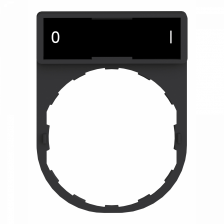 Harmony - porte-étiquette 30x40 + étiquette 'O-I' 8x27 - blanc/noir