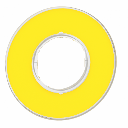 Harmony - étiquette circulaire jaune 3D - Ø60 - Parada de Emergencia