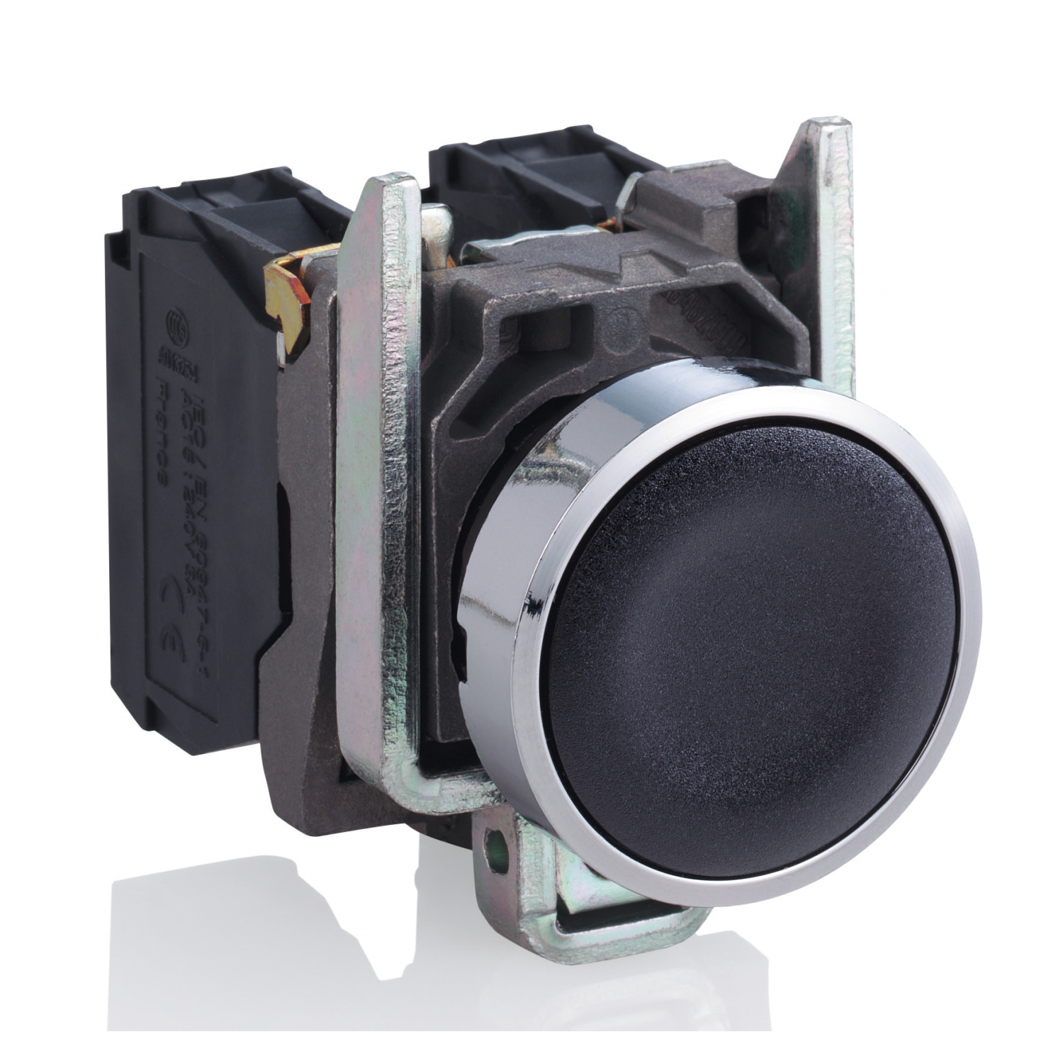 Harmony XB4 - bouton poussoir à impulsion - Ø22 - noir - 1O+1F - vis étrier