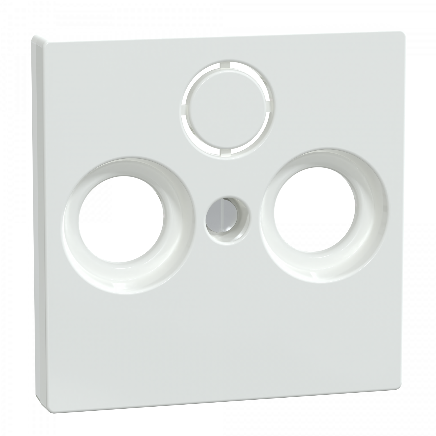 System M - Enjoliveur prise télévision TV+FM - blanc antimicrobien