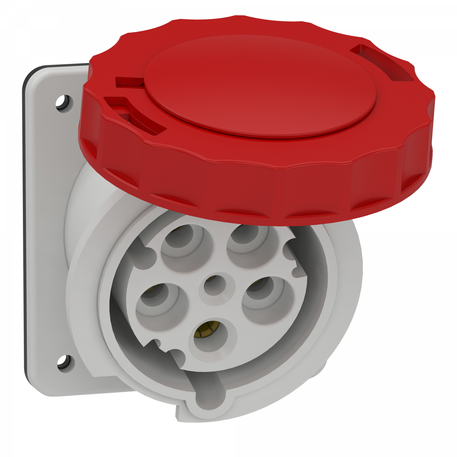 Mureva - socle de prise industrielle - CEE 63A 5P 380V 6U - inclinée - IP67