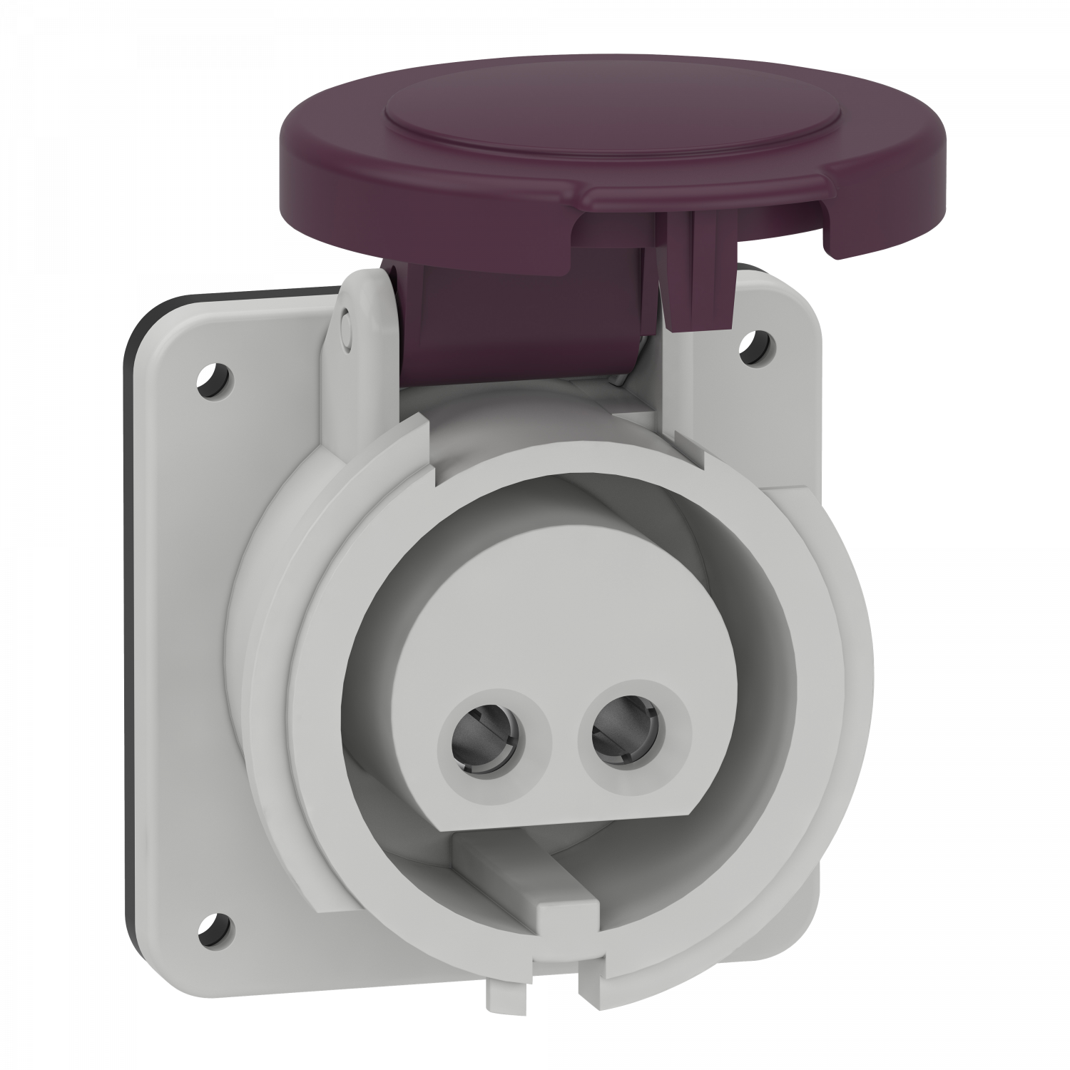 Mureva - socle de prise industrielle droite - 16 A - 2P - 20-25 V CA - IP44