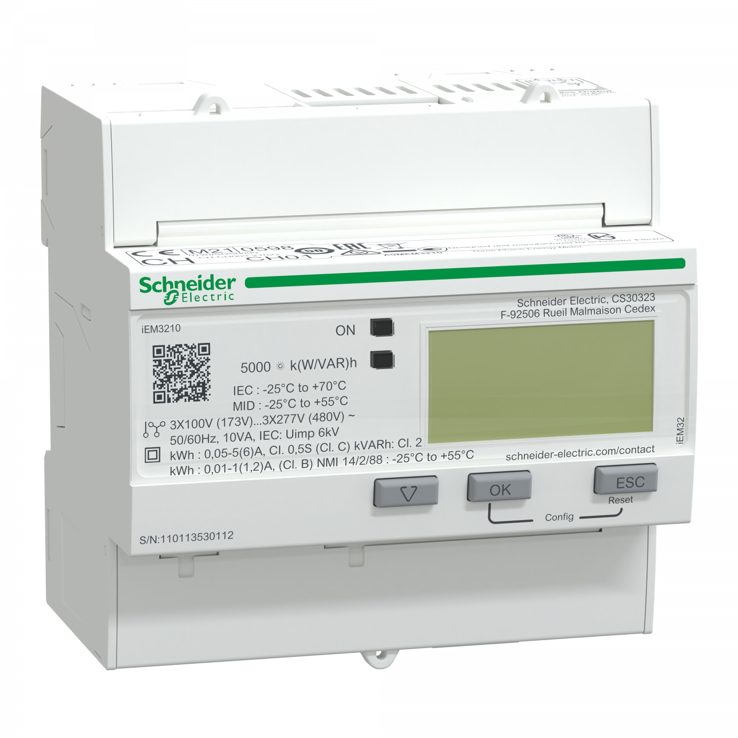 Acti9 iEM - compteur d'énergie tri - TI - impulsions - MID