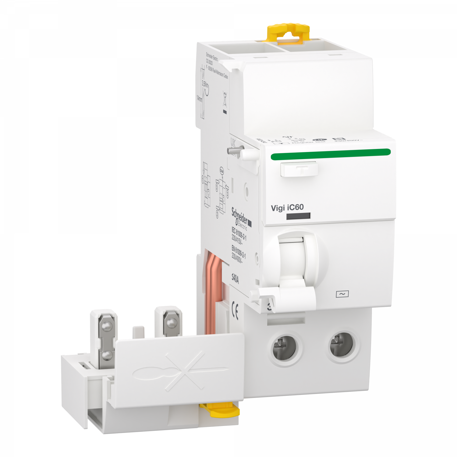Acti9 Vigi iC60 - Bloc diff - 2P 40A 300mA - 230Vca à 400Vca - Type AC
