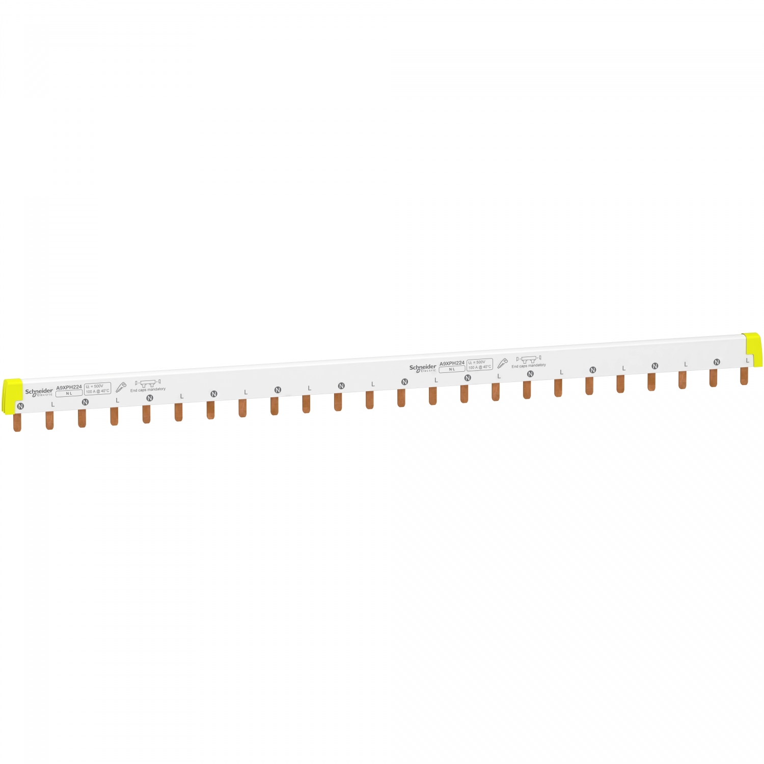 Acti9 iC60 - peigne à dents - 2P - 100A - 24 modules de 18mm