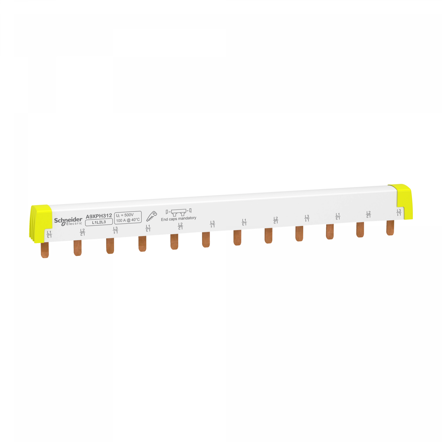 Acti9 iC60 - peigne à dents - 3P - 100A - 12 modules de 18mm