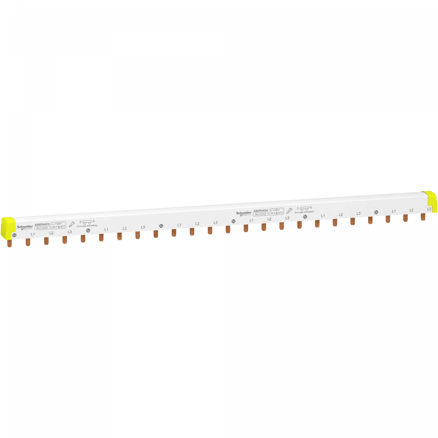 Acti9 iC60 - peigne à dents - 4P - 100A - 24 modules de 18mm