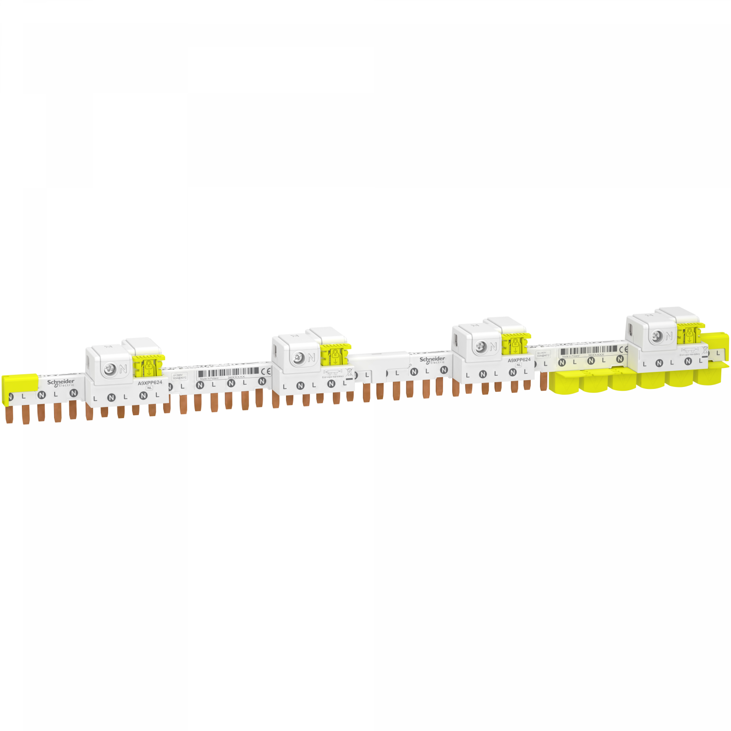 Acti9 iDT40 - Peigne horiz. avec connecteur - 1P+N - 24 modules de 18mm - 63A