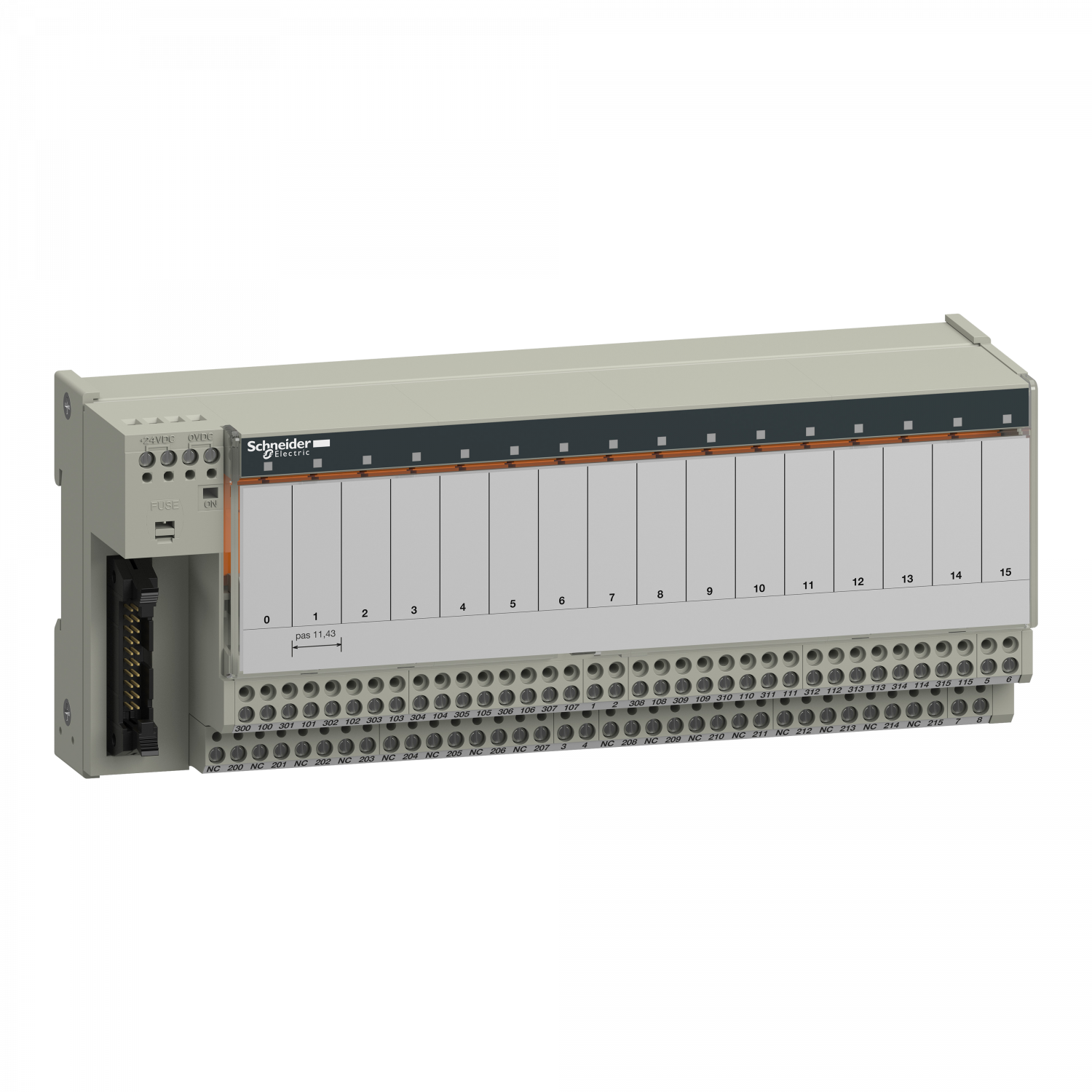 Telfast ABE7 - embase - relais embrochable - 16 voies - relais 10mm