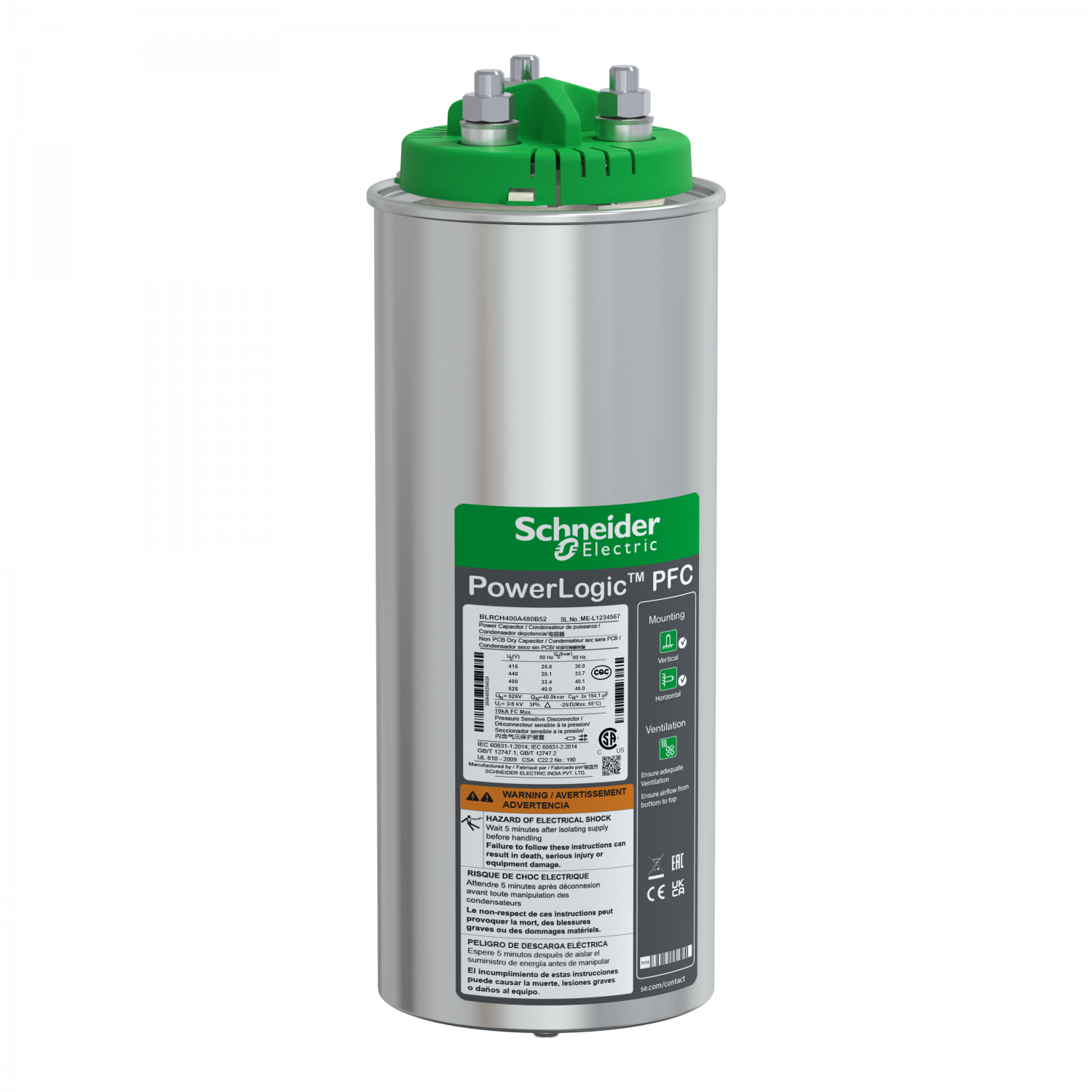 Varplus - Condensateur can hdy 40/4 8kvar 525v