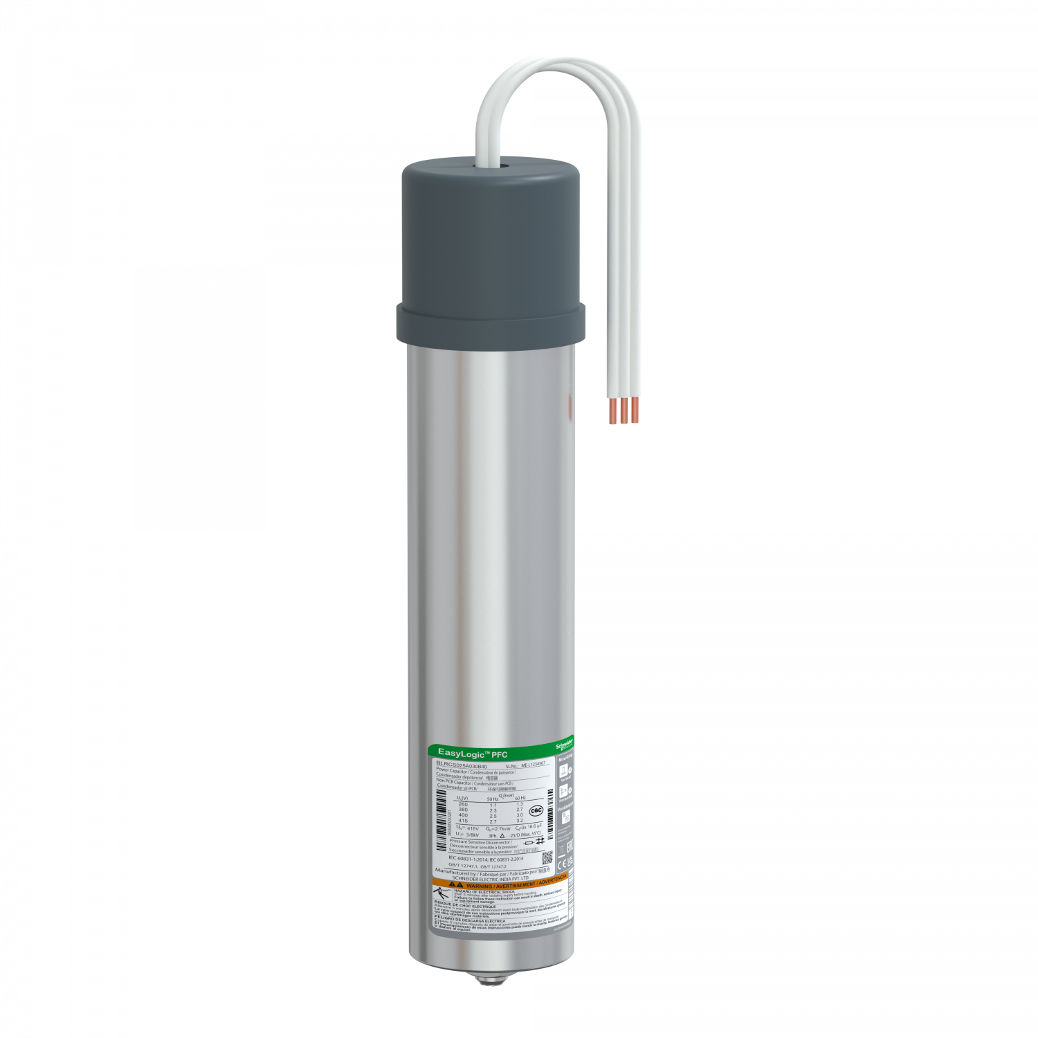 CONDENSATEUR CAN SDY 2.5/ 3KVAR 400V