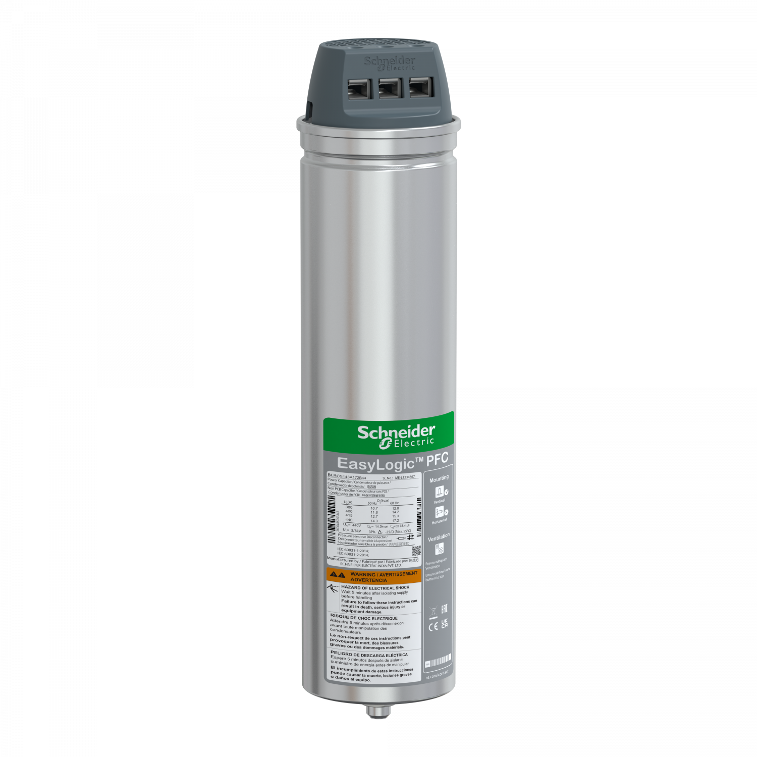 CONDENSATEUR CAN SDY 14.3 /17.2KVAR 440V