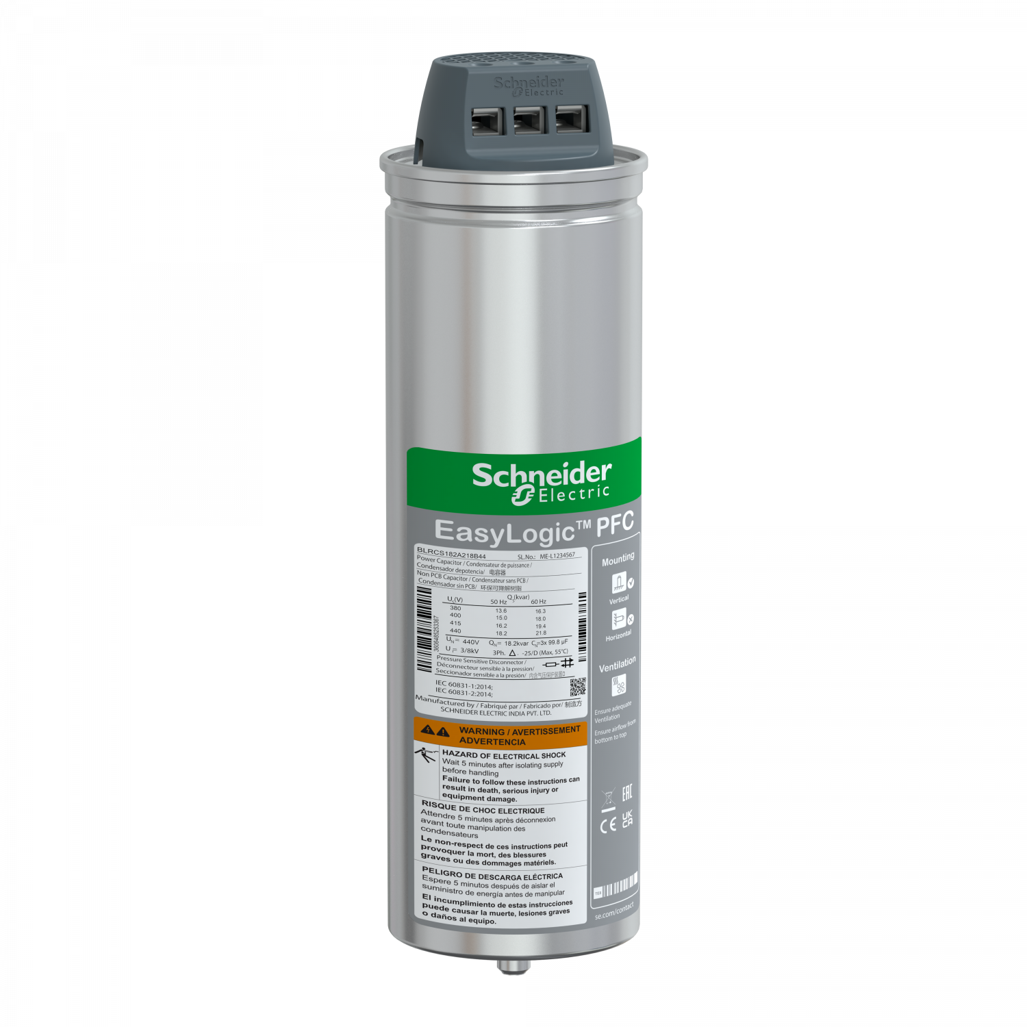 CONDENSATEUR CAN SDY 18.2 /21.8KVAR 440V