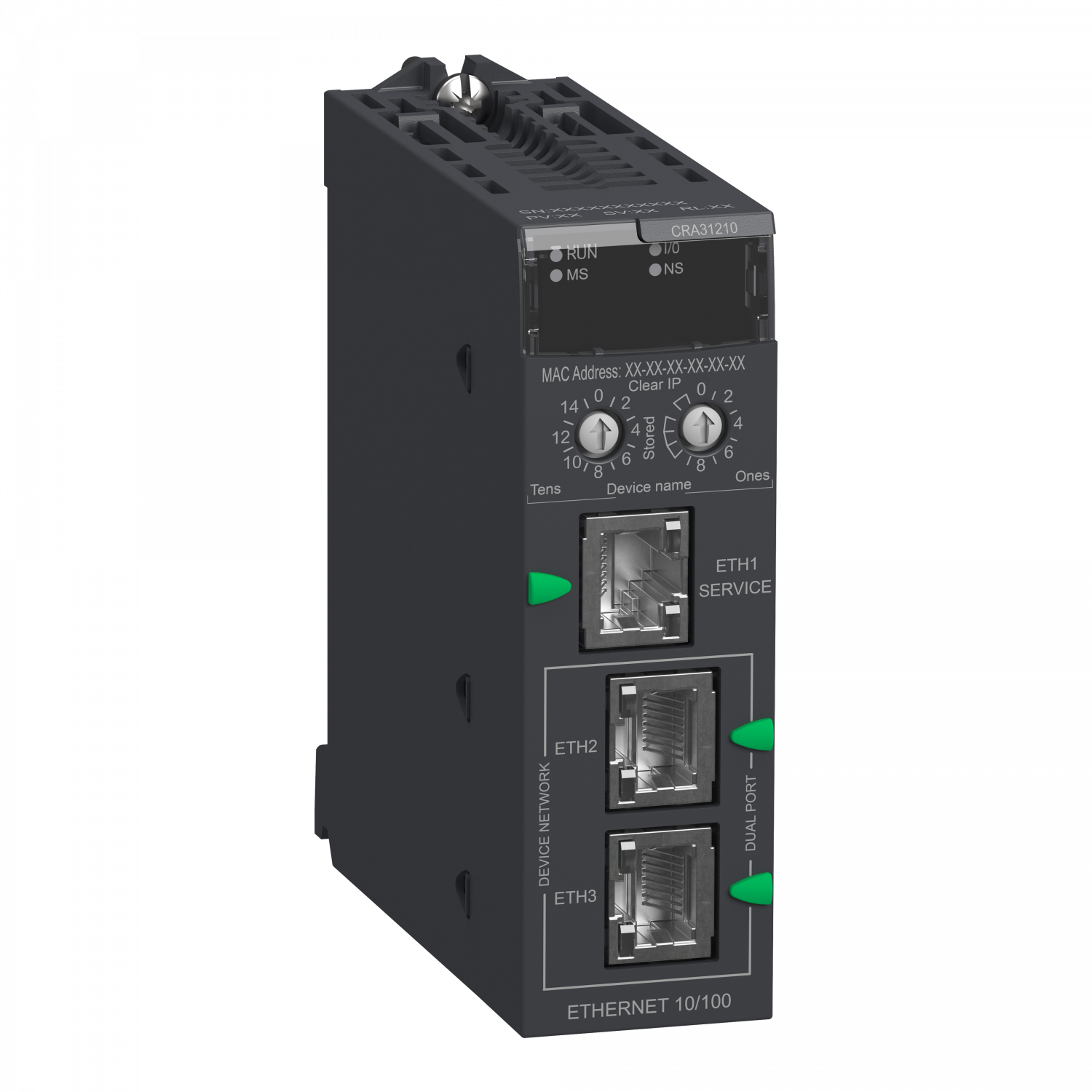 Module de communication pour rack déporté Ethernet RIO (M580)
