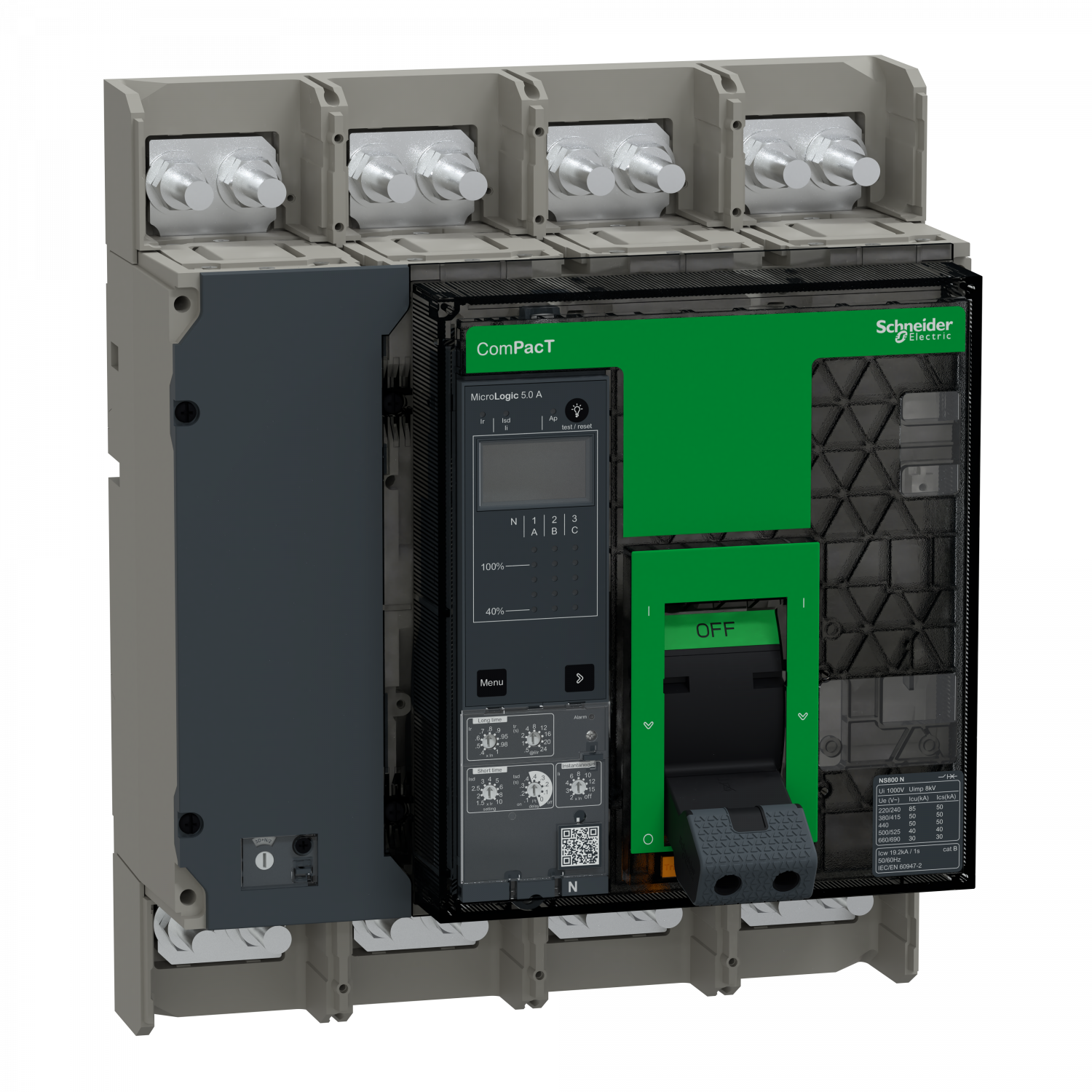 ComPacT NS800N - disjoncteur - MicroLogic 5.A 800A - 4P - 50kA - fixe - manuel