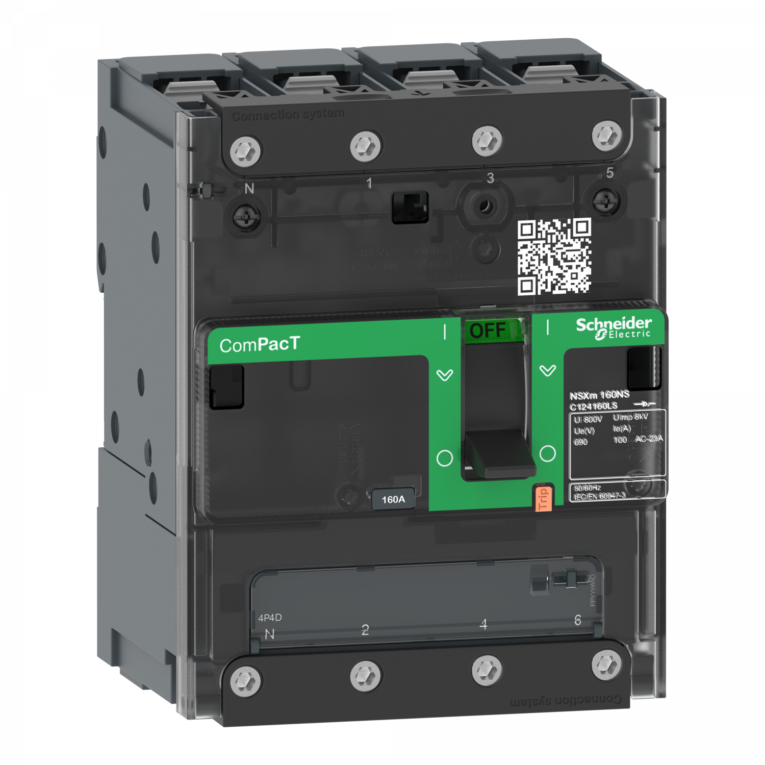ComPacT NSXmNA - interrupteur-sectionneur - 50A - 4P - borne à cosses